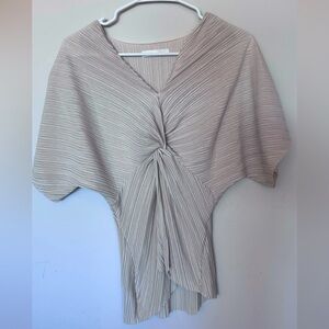New Oak + Fort cream/beige blouse